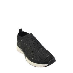 Zara Basic Womens Beaded Rhinestone Low Top Sneakers Black Size EUR 41
